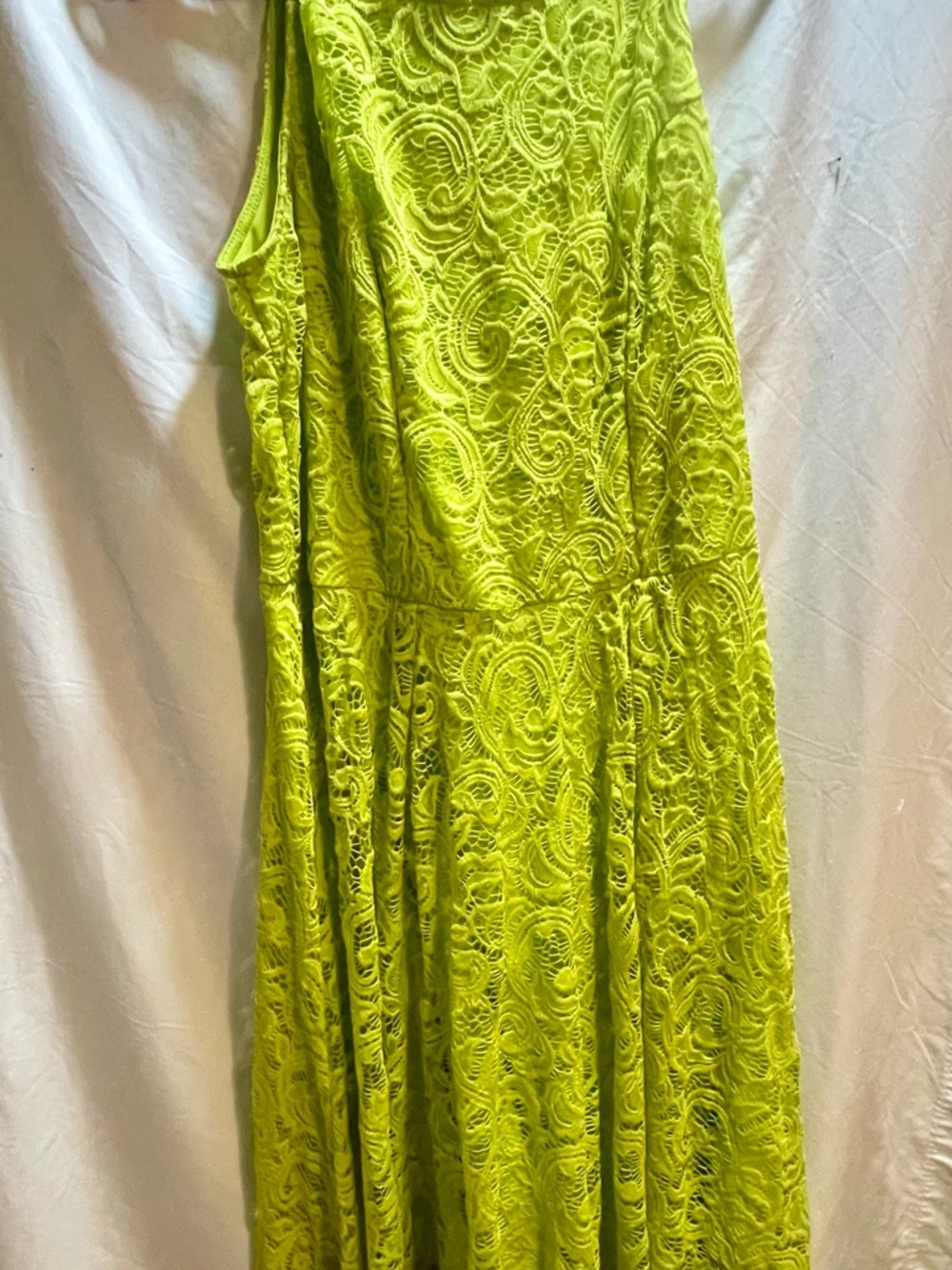 Ashley Stewart Lime Green Formal Lace Dress - 14/16 XL